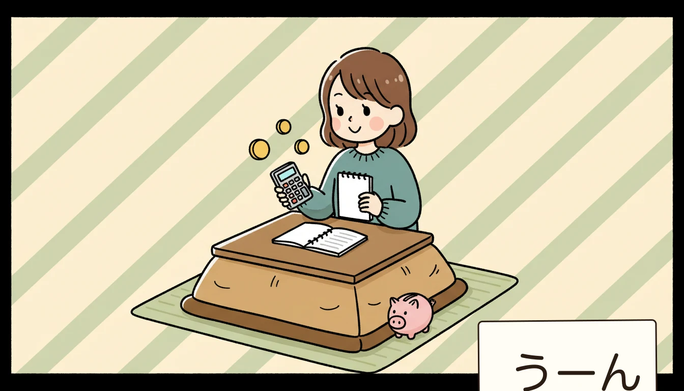 カテゴリ4:料金・契約(質問10-11)の内容を表すコミックエッセイ風イラスト