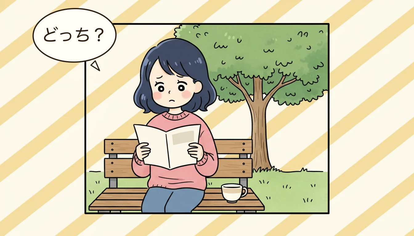 まとめ|ランキングは「1位を選ぶ道具」ではなく「比較軸を整理する道具」の内容を表すコミックエッセイ風イラスト