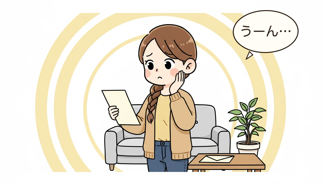 【落ちた直後】やるべきことの内容を表すコミックエッセイ風イラスト