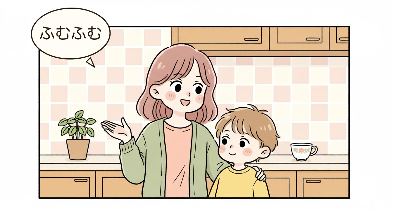 具体的な解決策の内容を表すコミックエッセイ風イラスト