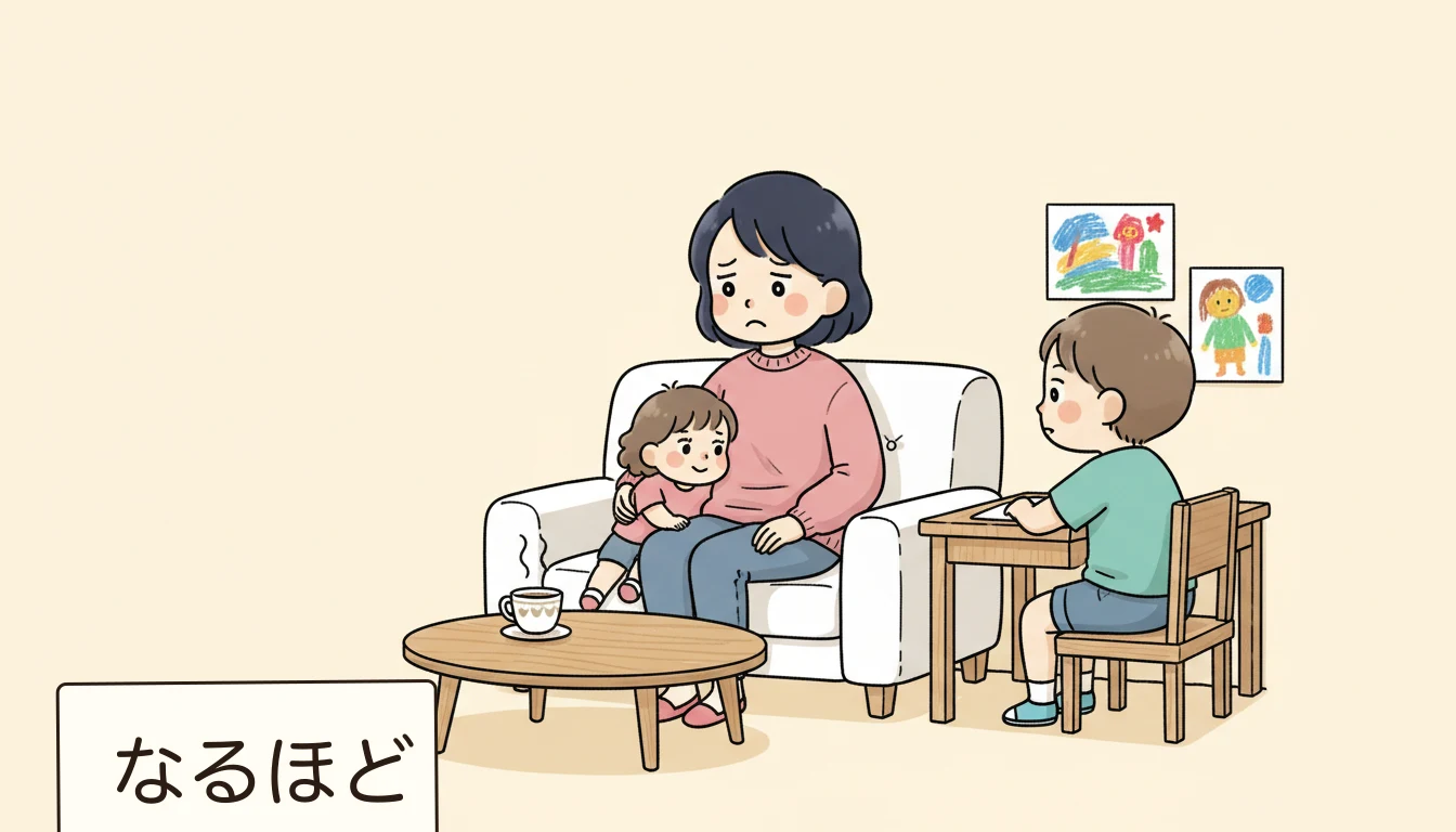 まとめ：学童選びの第一歩の内容を表すコミックエッセイ風イラスト