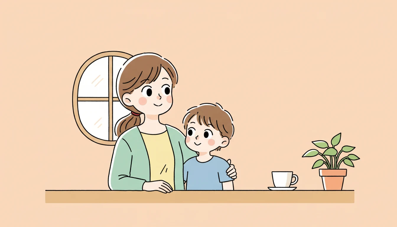 罪悪感を捨てるためのデータの内容を表すコミックエッセイ風イラスト