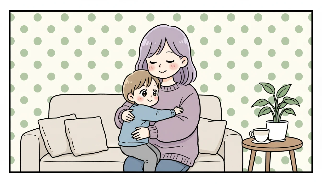 3位:あんしんウォッチャー(KDDI)の内容を表すコミックエッセイ風イラスト