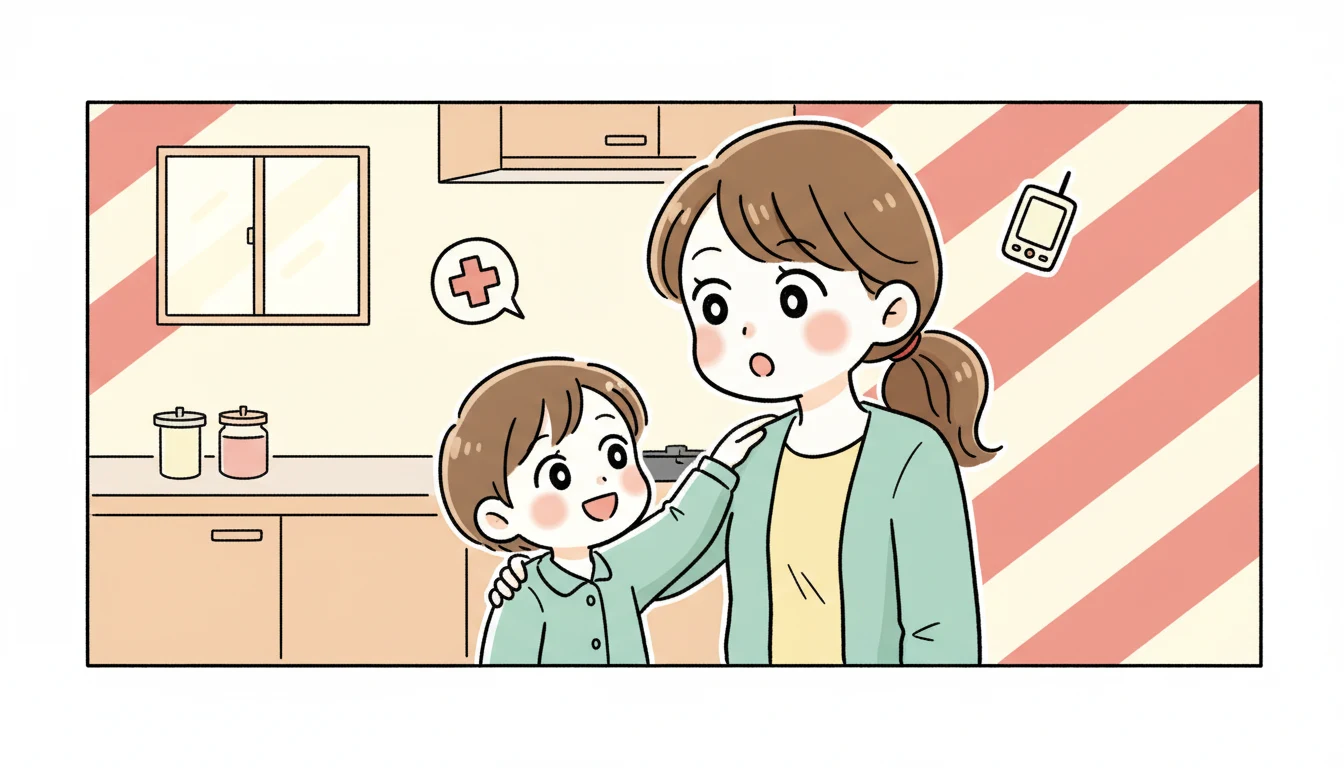 5位:どこかなGPS(ドコモ)の内容を表すコミックエッセイ風イラスト