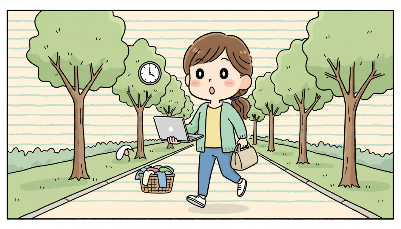 両立で失敗しないための7つのルールの内容を表すコミックエッセイ風イラスト