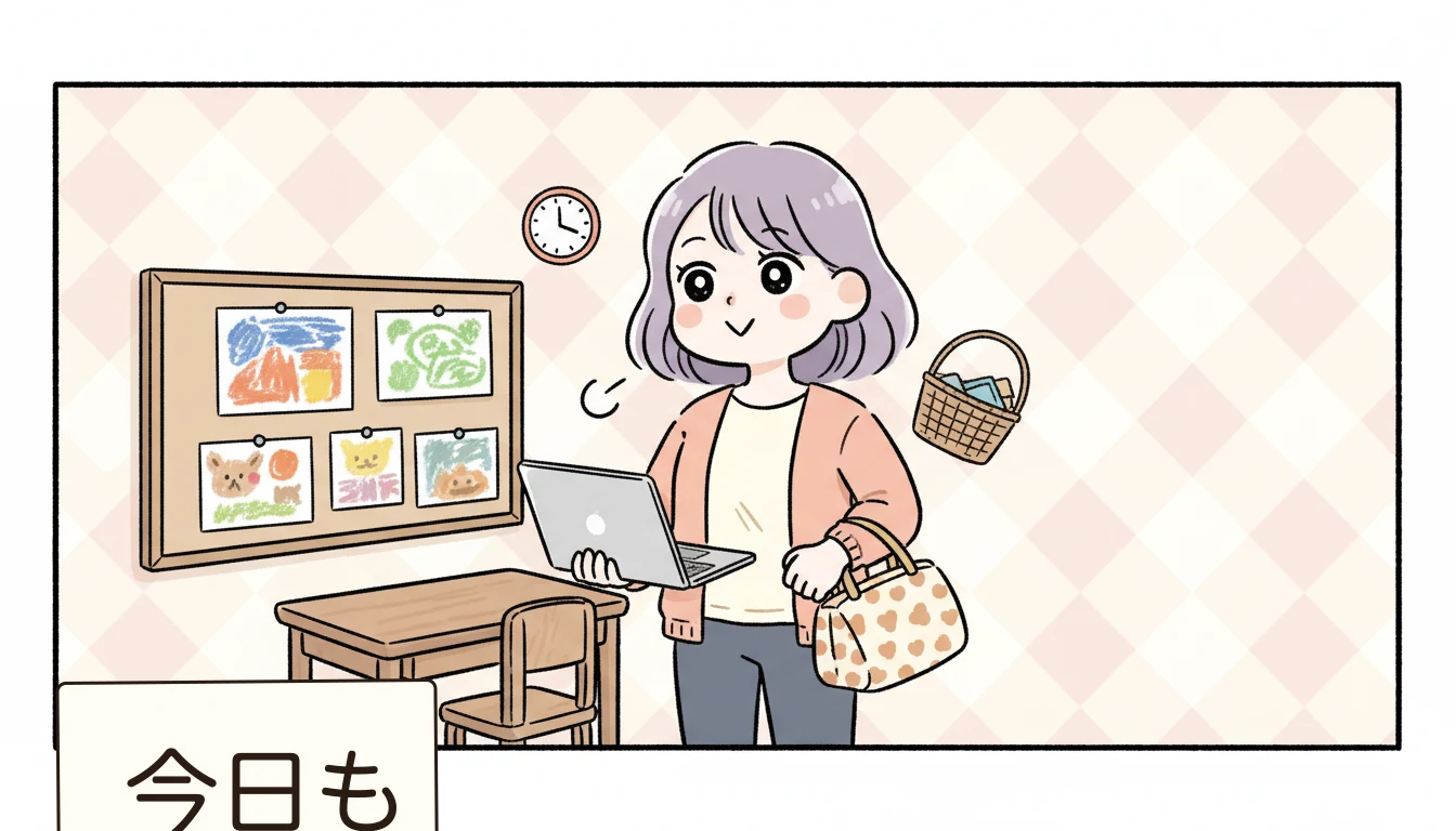 3つの両立パターンの内容を表すコミックエッセイ風イラスト