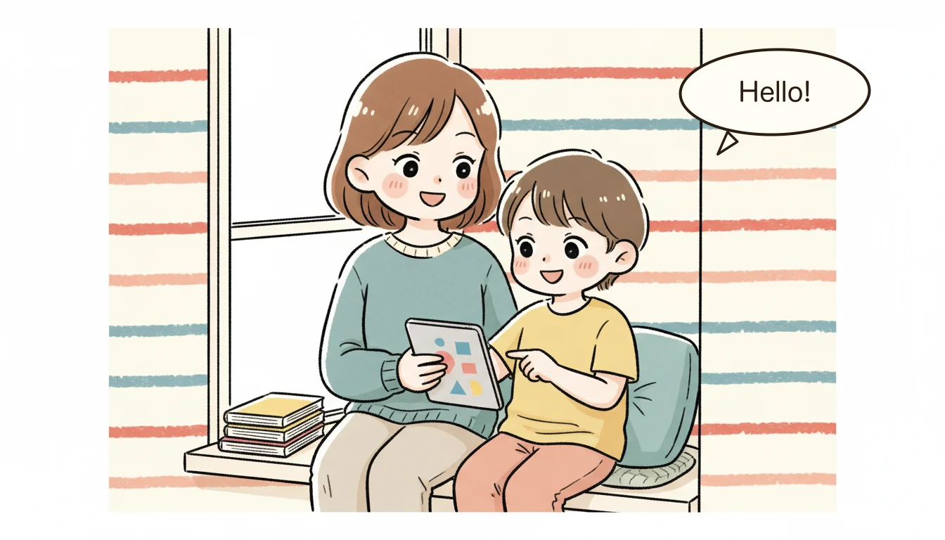 学童のプログラミング教室にはどんな種類がある?の内容を表すコミックエッセイ風イラスト