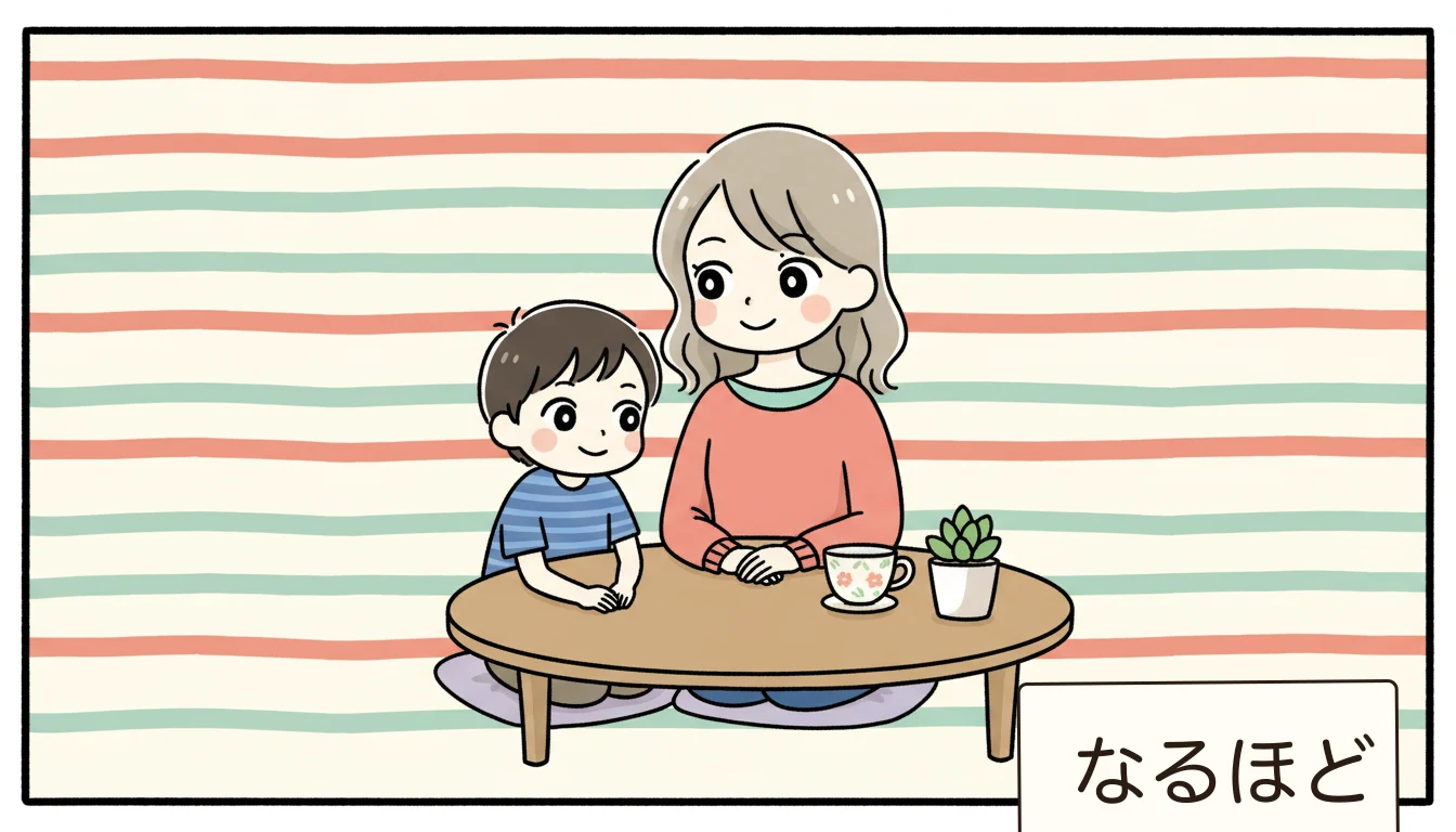 そろばんで身につく力とは?の内容を表すコミックエッセイ風イラスト