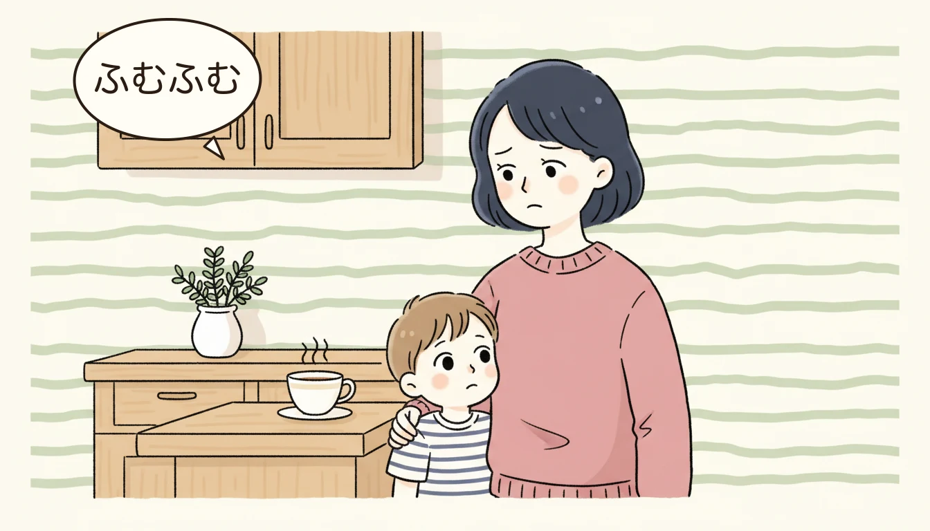 書道で育まれる力とは?の内容を表すコミックエッセイ風イラスト