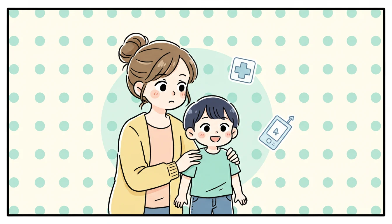 学童の事故データを「数字」で見る理由の内容を表すコミックエッセイ風イラスト