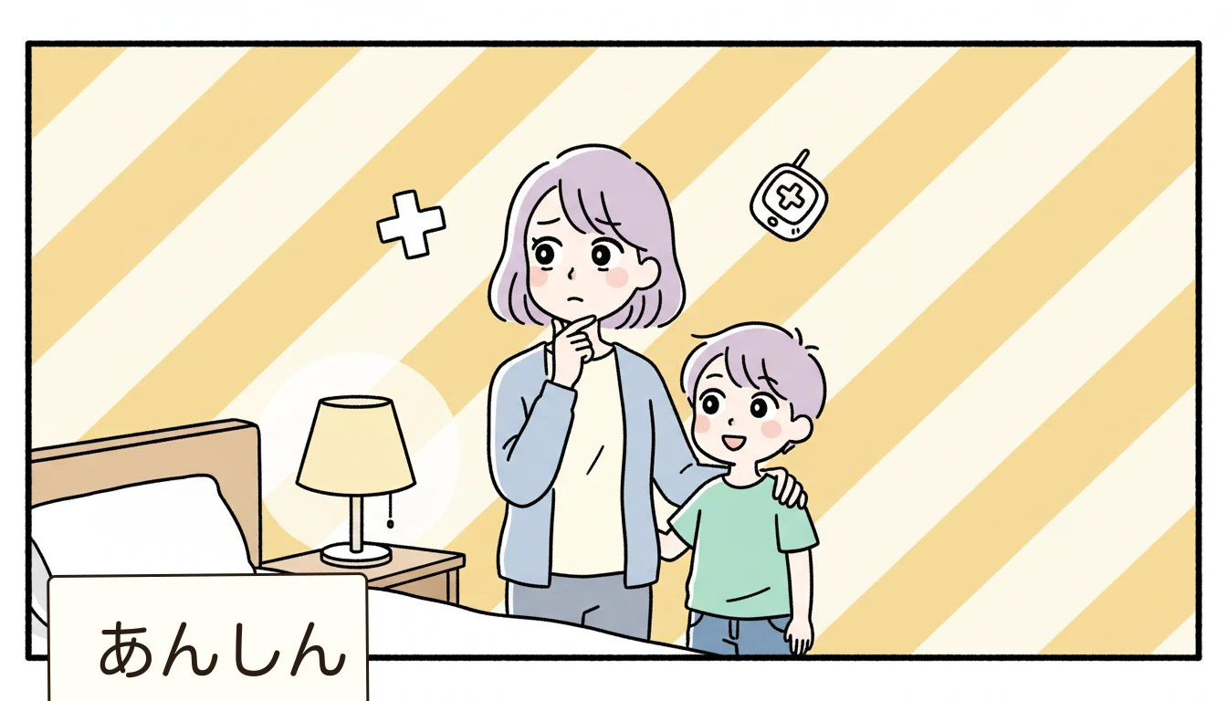 学童保育のアレルギー対応の現状の内容を表すコミックエッセイ風イラスト