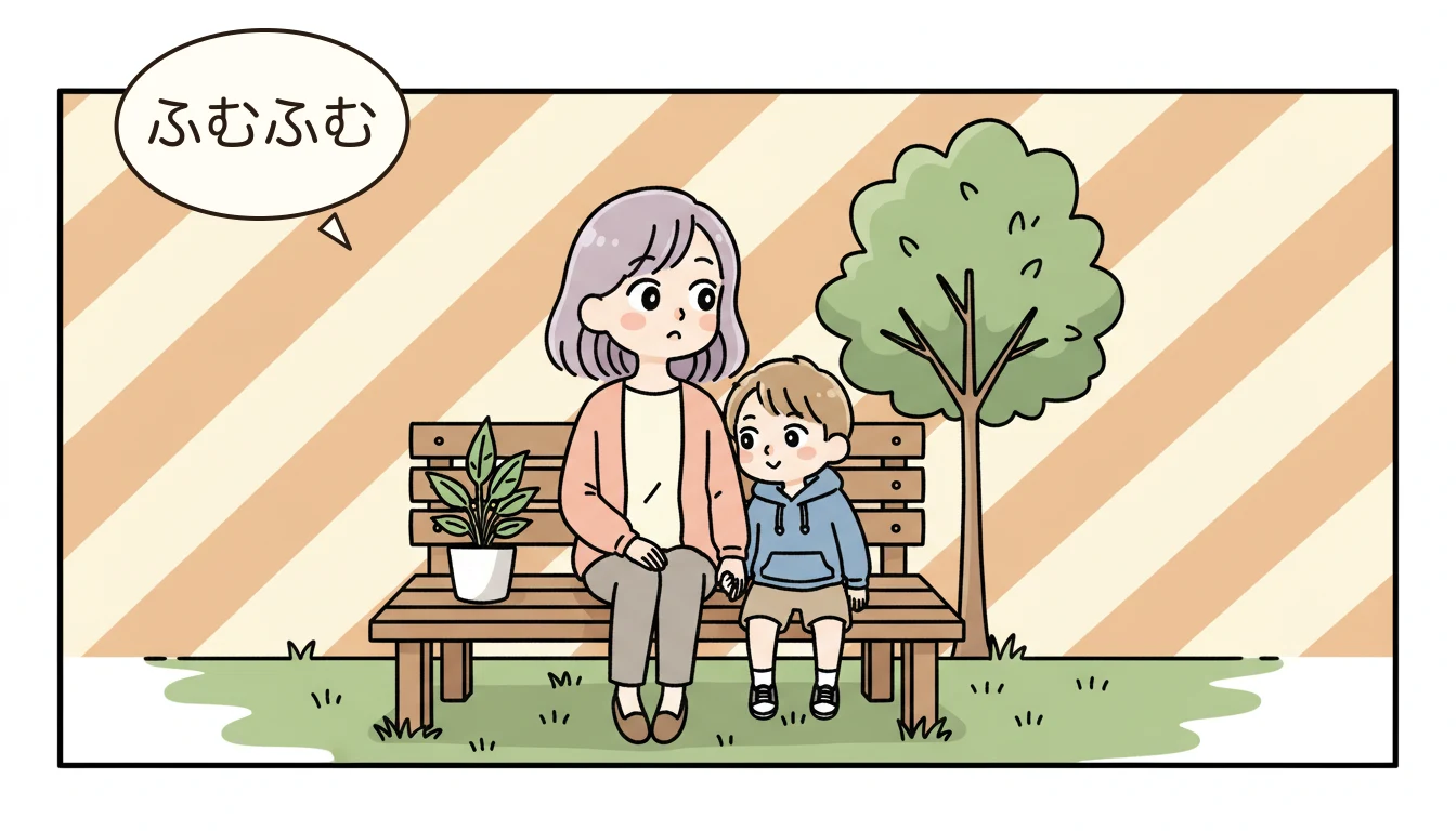 緊急時の対応フローの内容を表すコミックエッセイ風イラスト