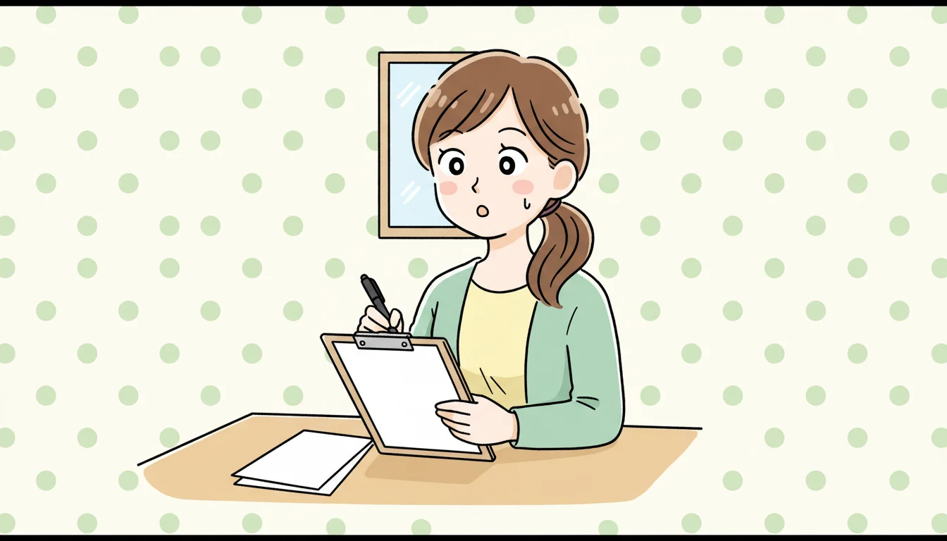入所前にやるべき5つのことの内容を表すコミックエッセイ風イラスト