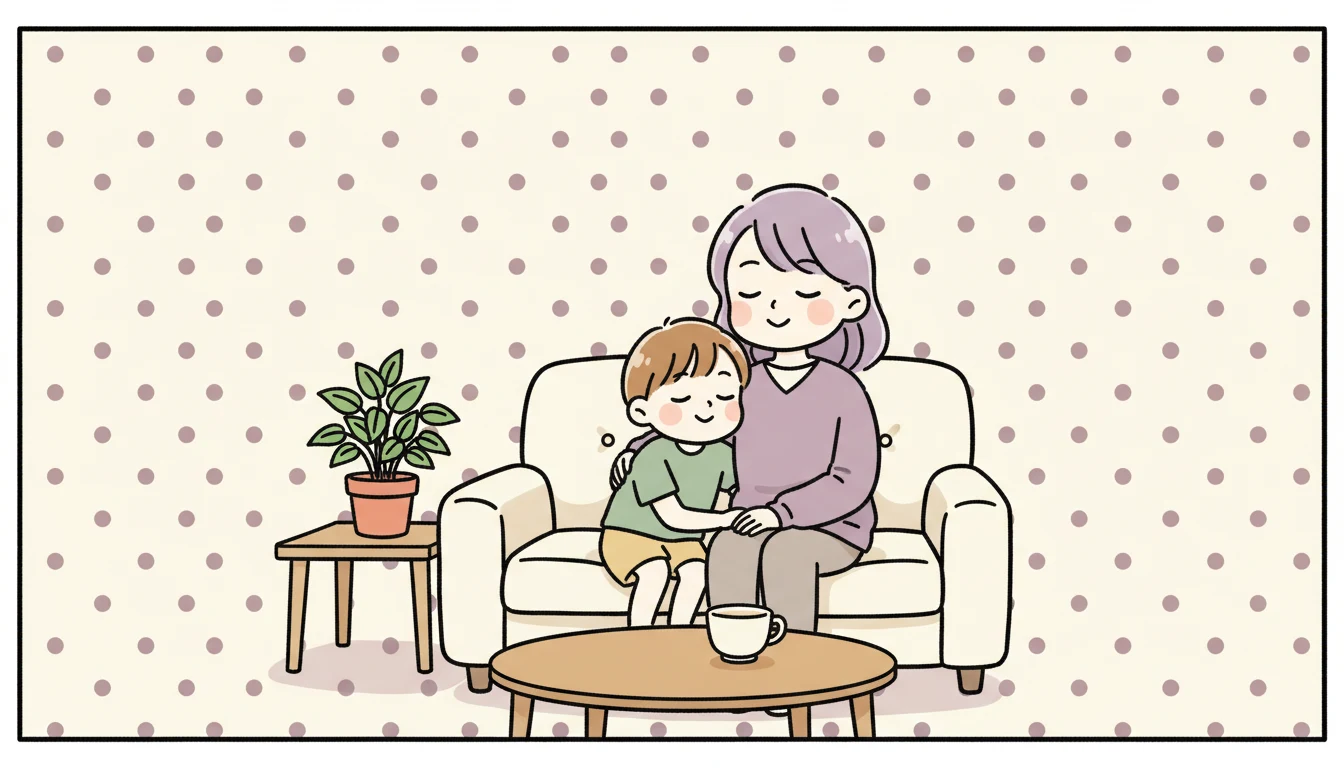まとめ|「確認した」という事実が子どもを守るの内容を表すコミックエッセイ風イラスト