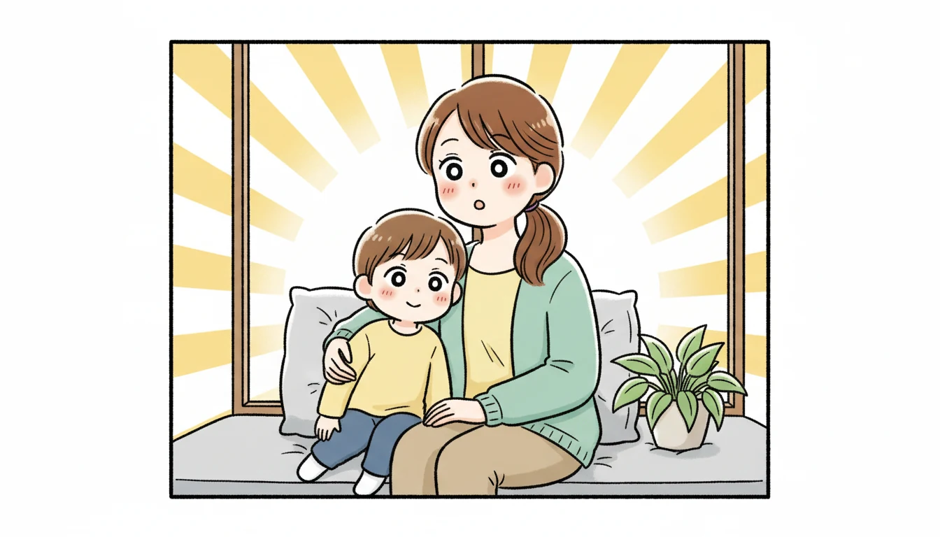 今後の展望：大規模化は解消されるかの内容を表すコミックエッセイ風イラスト