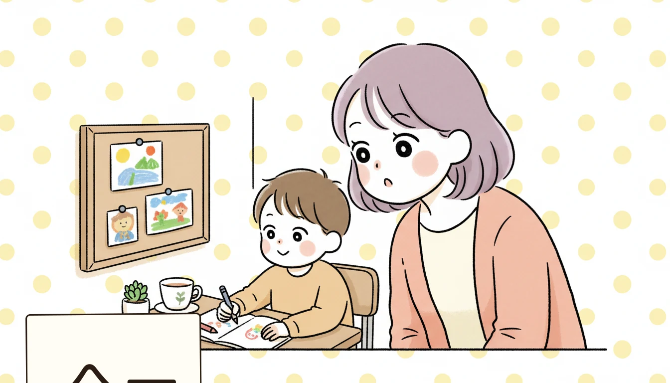 防犯対策|不審者から子どもを守る仕組みの内容を表すコミックエッセイ風イラスト