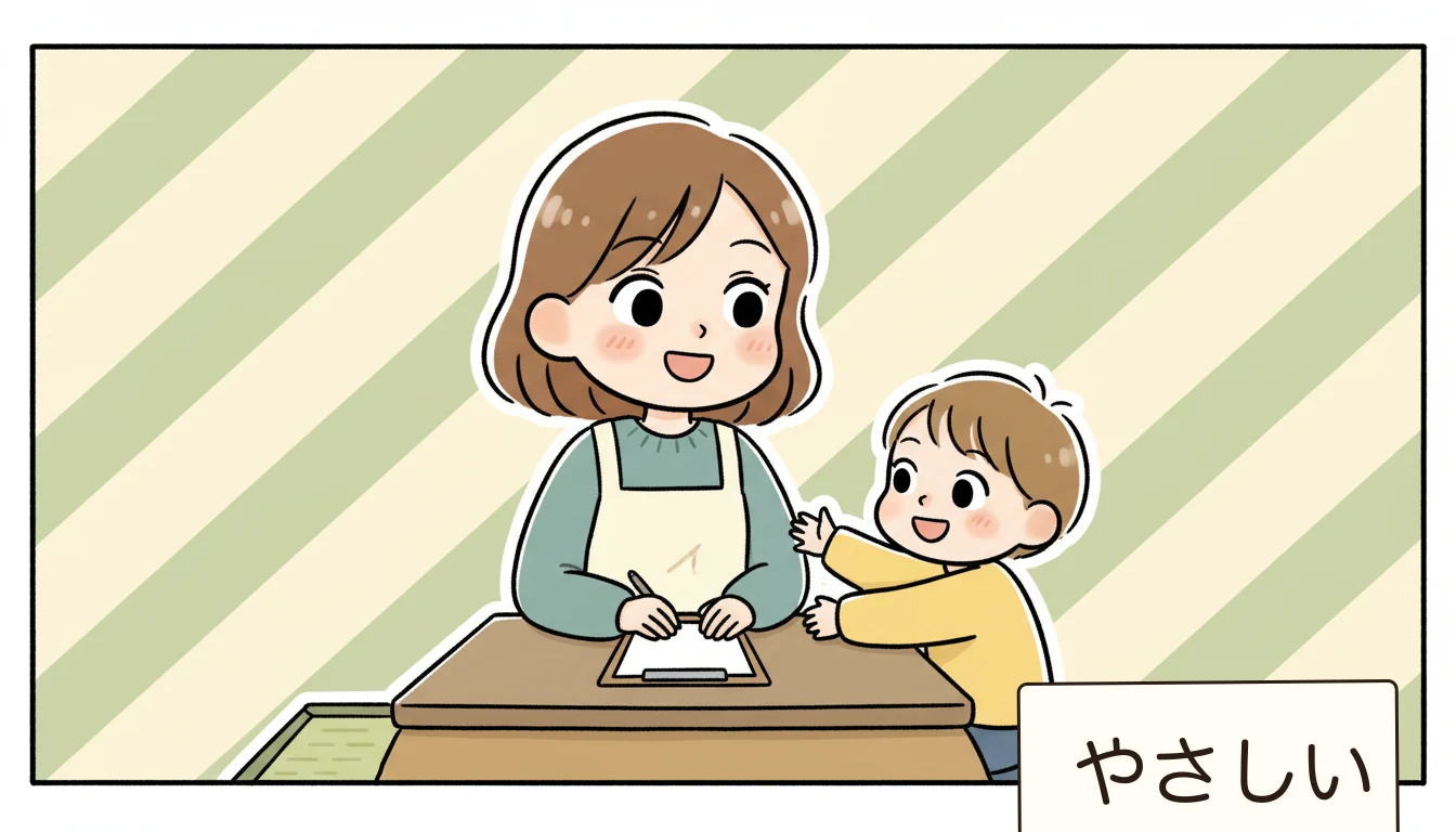配置基準|何人の子どもに何人の指導員が必要?の内容を表すコミックエッセイ風イラスト
