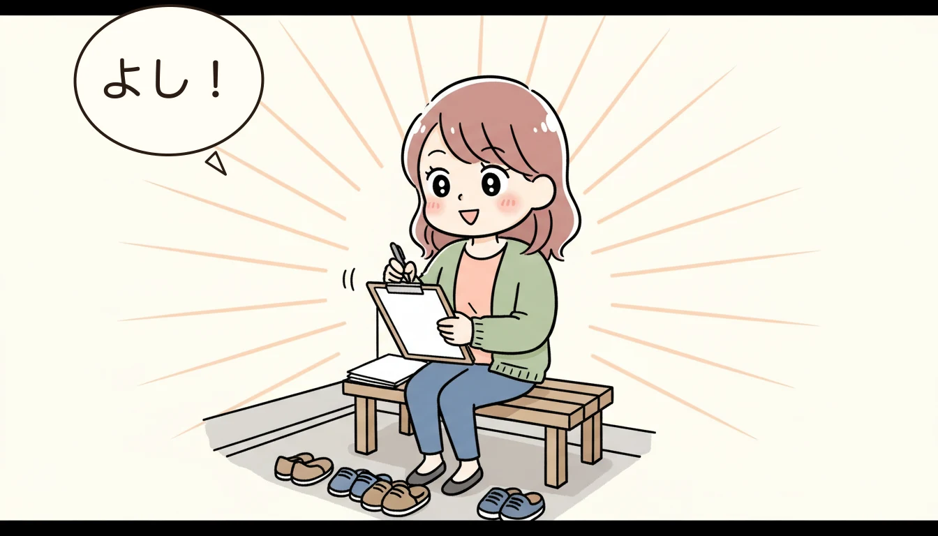 自治体別の申込スケジュール早見表の内容を表すコミックエッセイ風イラスト