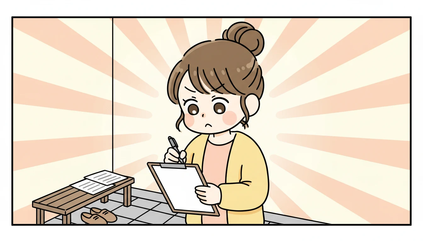 【1月】やること6:申込書類を準備・提出するの内容を表すコミックエッセイ風イラスト