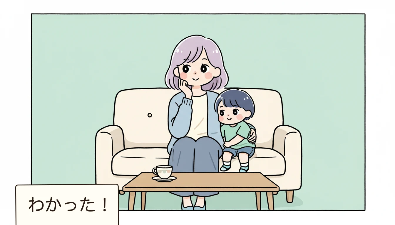 まとめの内容を表すコミックエッセイ風イラスト