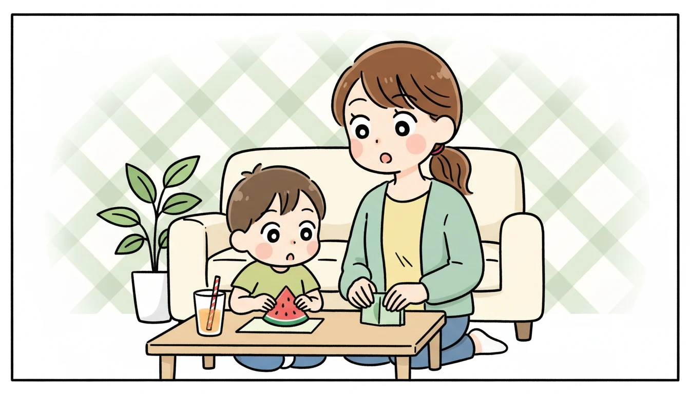 長期休暇を充実させるための保護者の工夫の内容を表すコミックエッセイ風イラスト