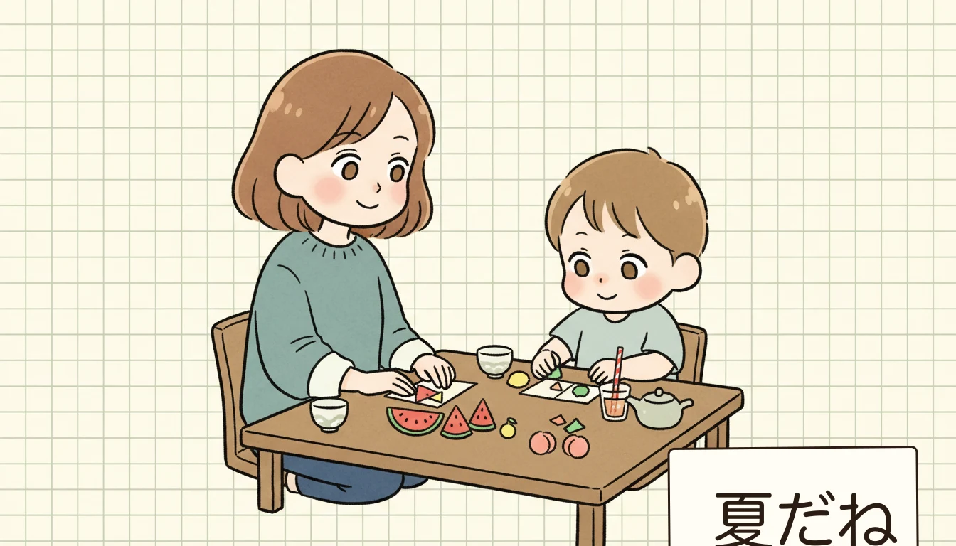 夏休みの学童で子どもが退屈しないための工夫は?の内容を表すコミックエッセイ風イラスト