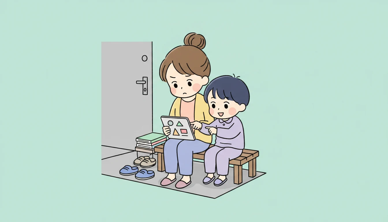 民間学童のサマースクールの内容を表すコミックエッセイ風イラスト