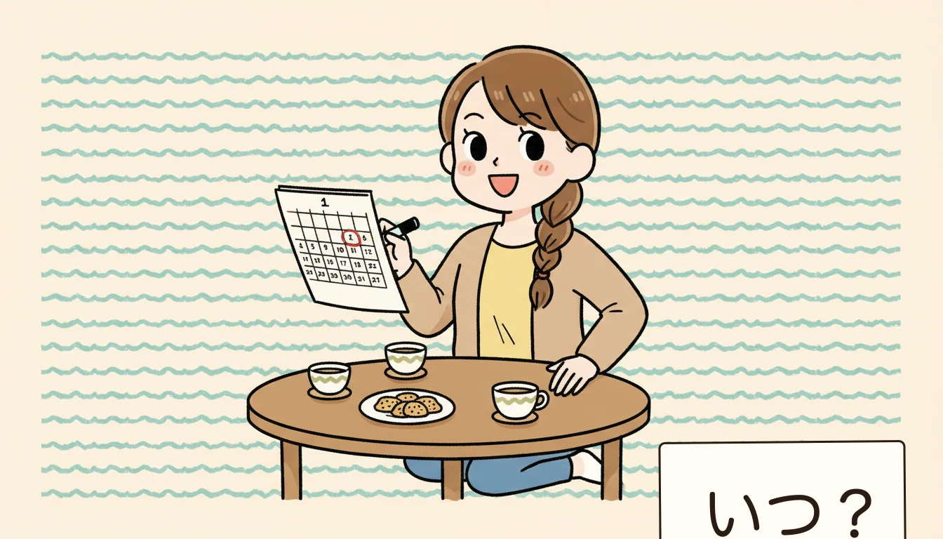 実際に学童を辞めた家庭のスケジュール例の内容を表すコミックエッセイ風イラスト