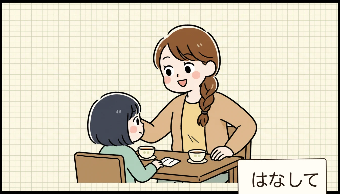 【ストーリー2】環境の問題だった中村家のケースの内容を表すコミックエッセイ風イラスト