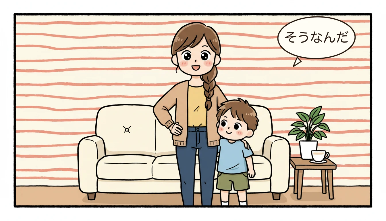 学童選びで「しまった!」と思った瞬間の内容を表すコミックエッセイ風イラスト