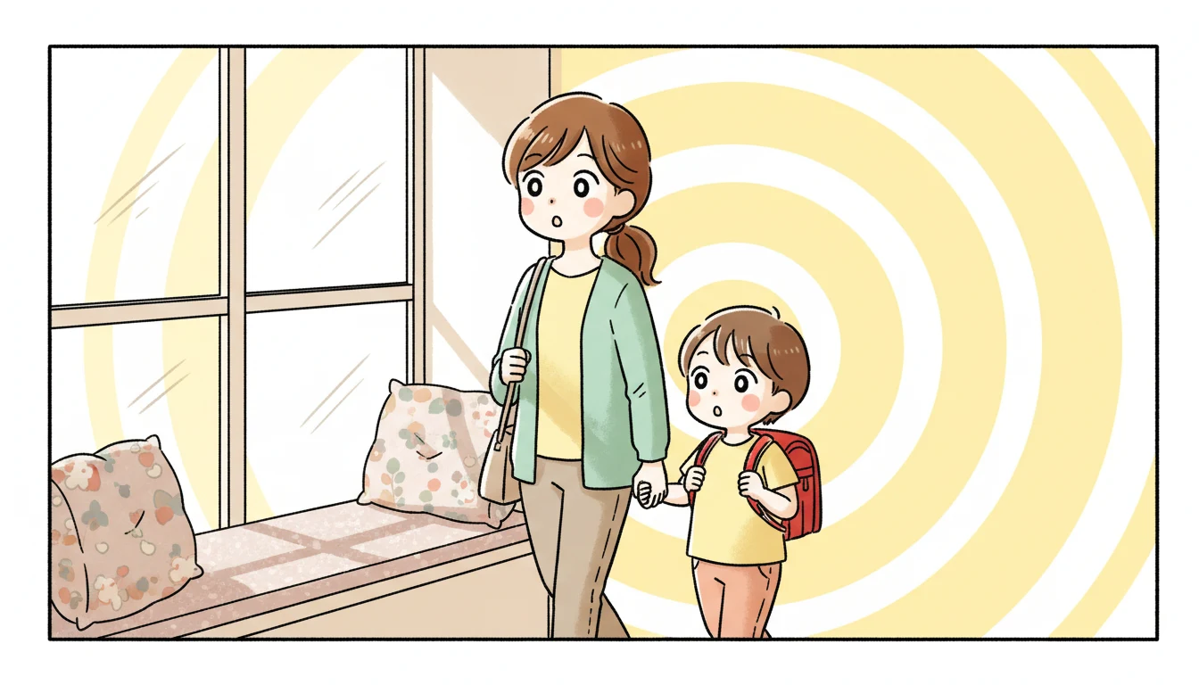 失敗4:送迎の距離が思ったより大変だったの内容を表すコミックエッセイ風イラスト
