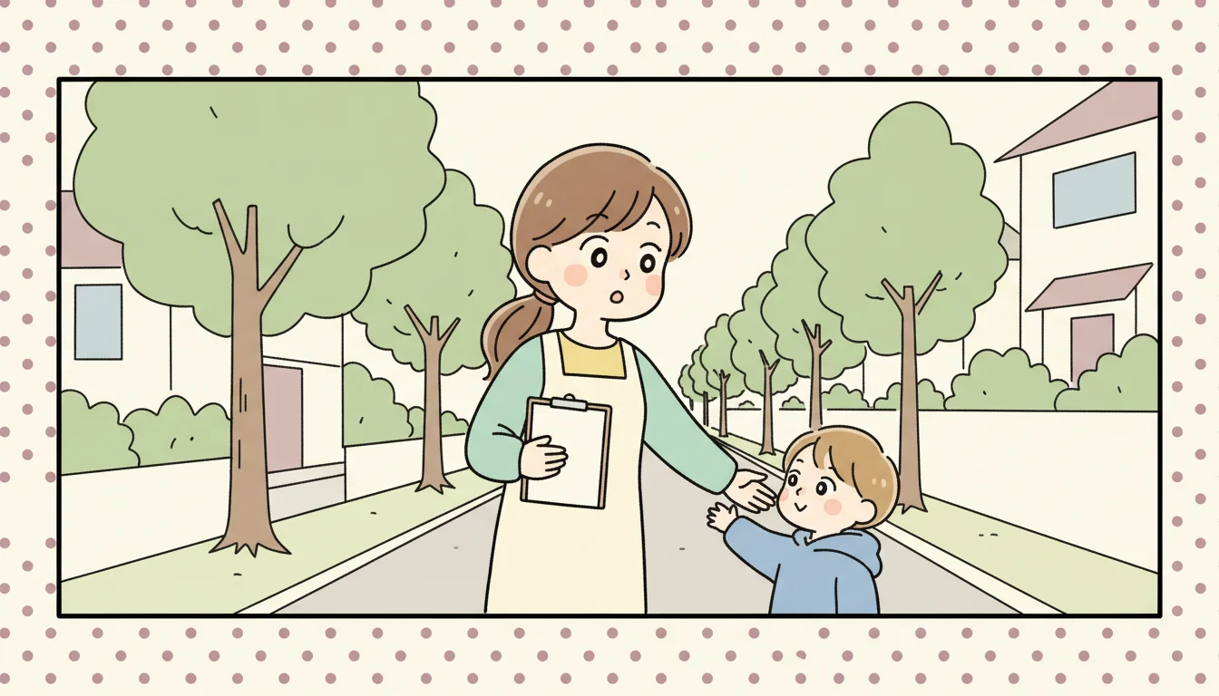 指導員の本音:この仕事のやりがいと大変さの内容を表すコミックエッセイ風イラスト