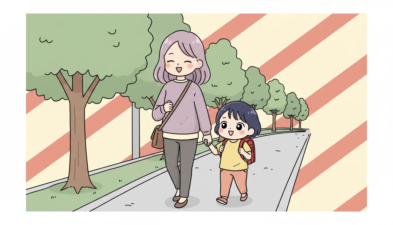 送迎シフトの作り方は?の内容を表すコミックエッセイ風イラスト