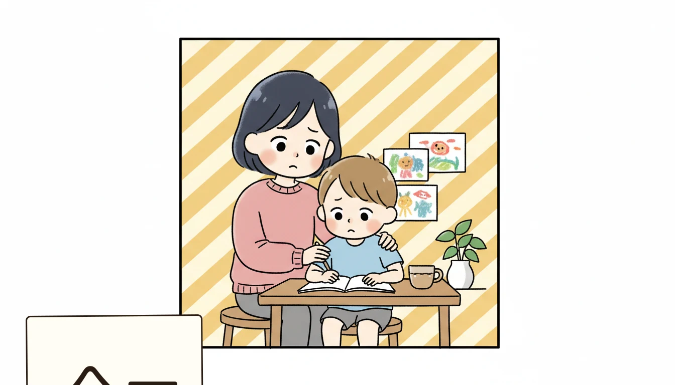 シングルマザー・シングルファザーの学童選びは何が違う?の内容を表すコミックエッセイ風イラスト