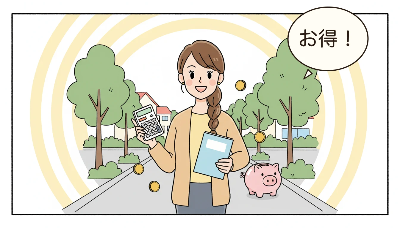 第4章——費用と「親の管理負担」のトレードオフの内容を表すコミックエッセイ風イラスト