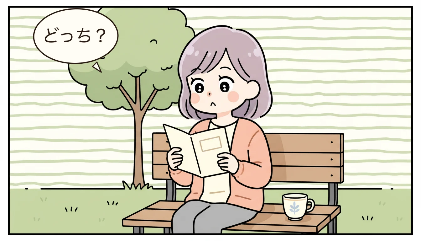 結局どっちがいい?――子どもの性格と働き方で決まるの内容を表すコミックエッセイ風イラスト