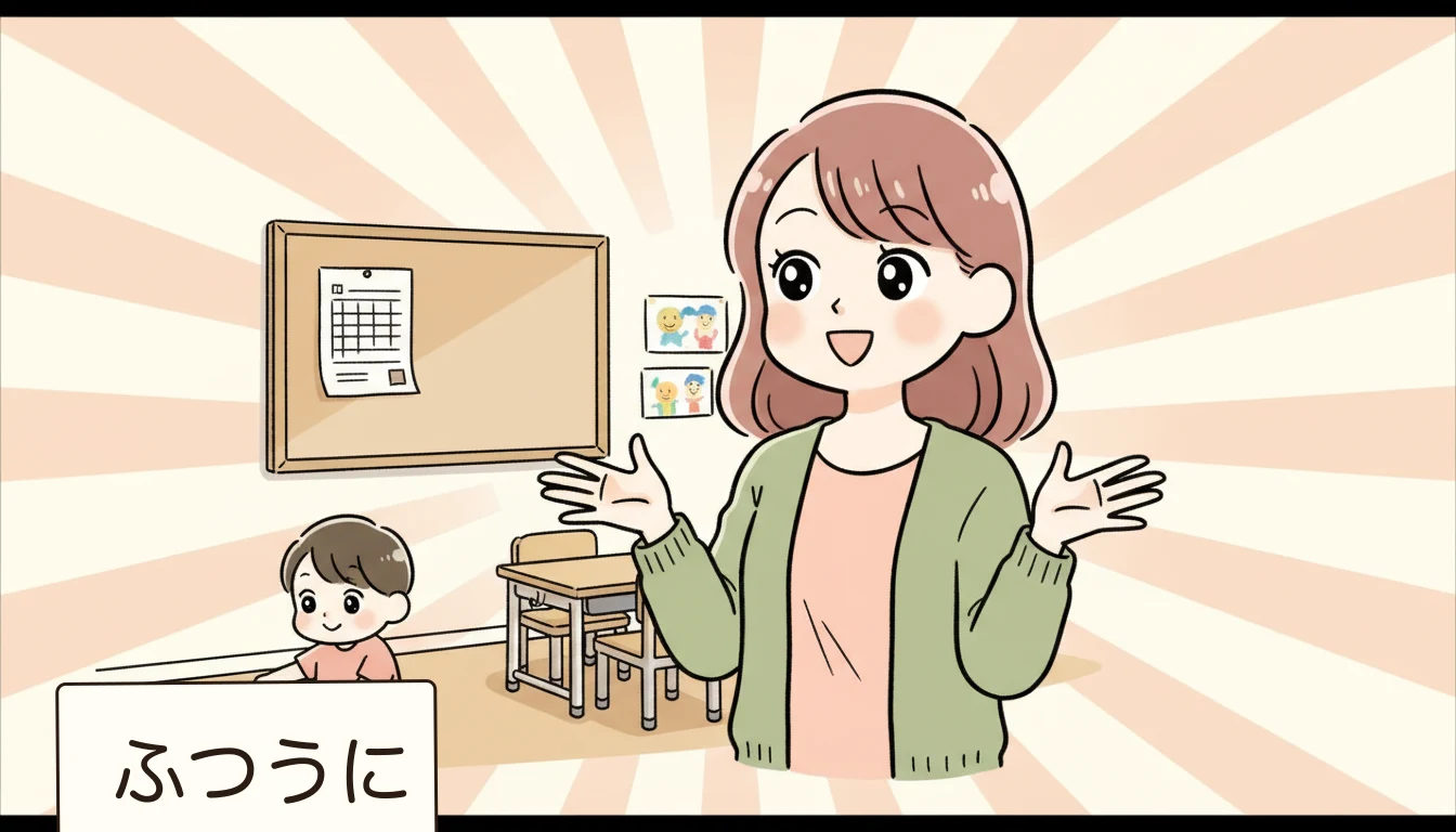 公立と民間、比べてみてどうだった?の内容を表すコミックエッセイ風イラスト