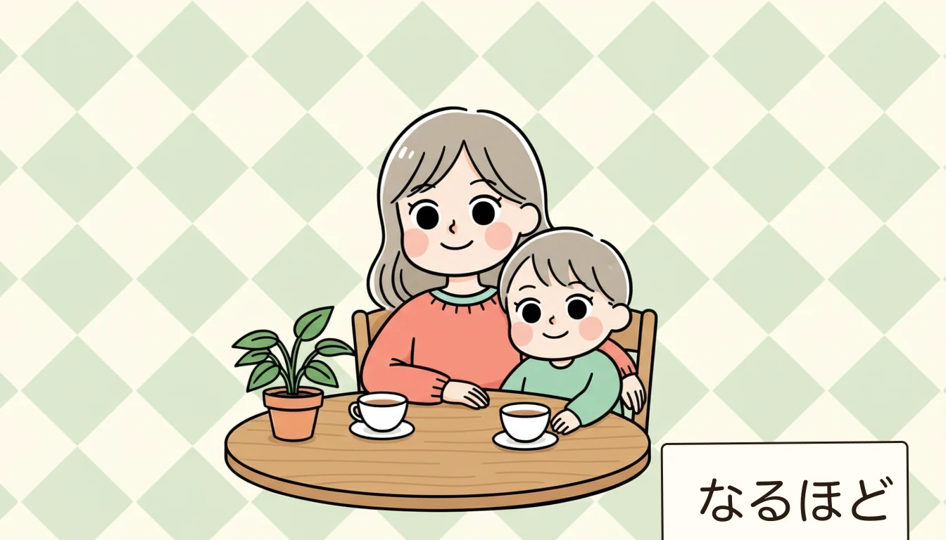 学童選びで見るべきポイントの内容を表すコミックエッセイ風イラスト