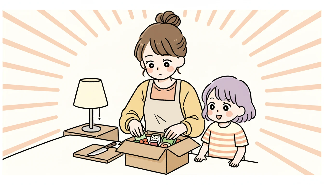 第1章——夏休み弁当の地獄の内容を表すコミックエッセイ風イラスト